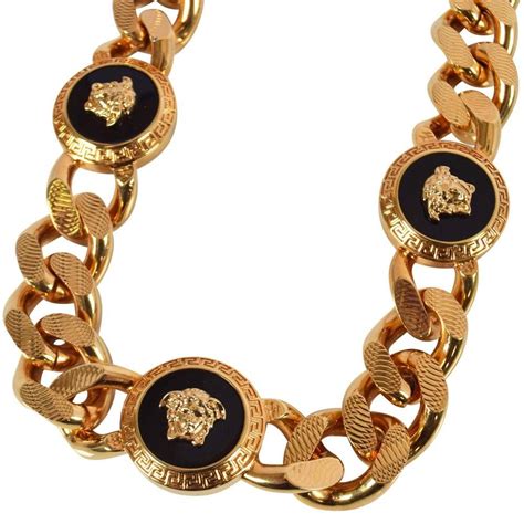 gold mens versace|Versace gold necklace.